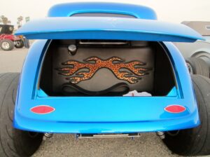 Finished trunk with a spare belt for the ’33 high boy.