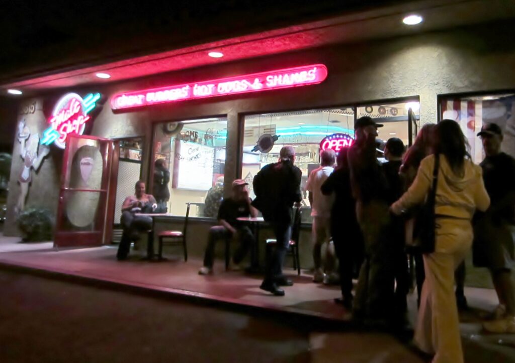 Lining up for burgers (beef, buffalo or ostrich) and good '50s diner food.