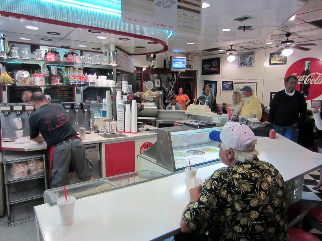 Hustling up the orders.