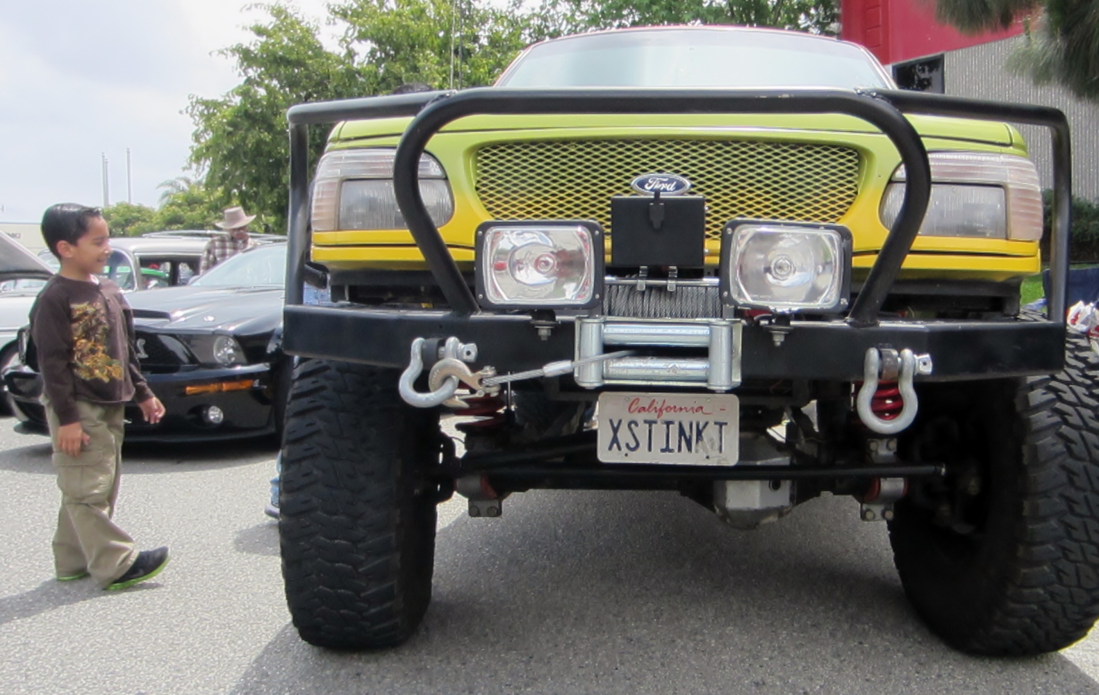 A re-creation of the Jurassic Park movie car