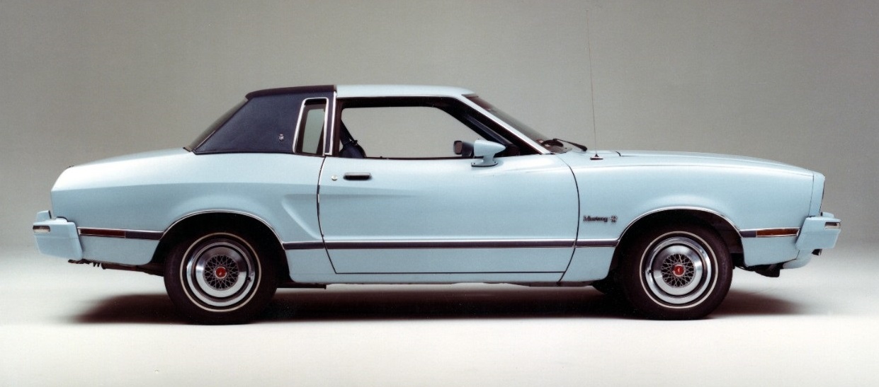 The 1975 Mustang II Ghia. 