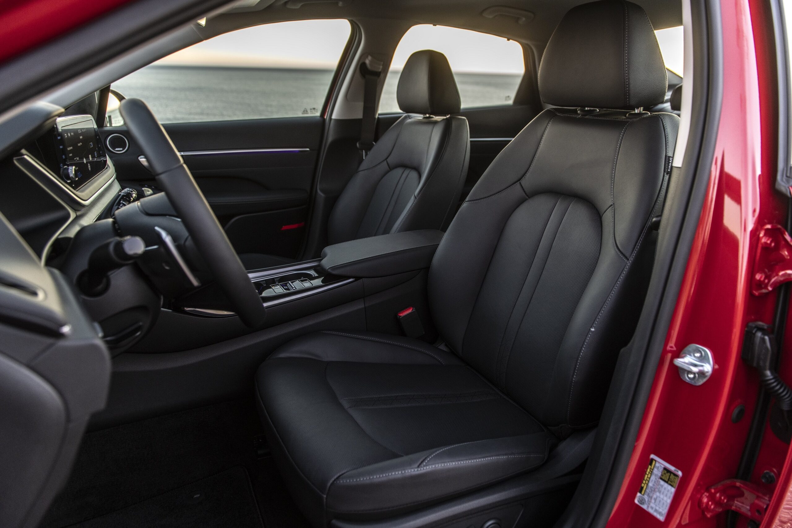 The front seats have a robust design and comfortable support for the big-and-tall driver.