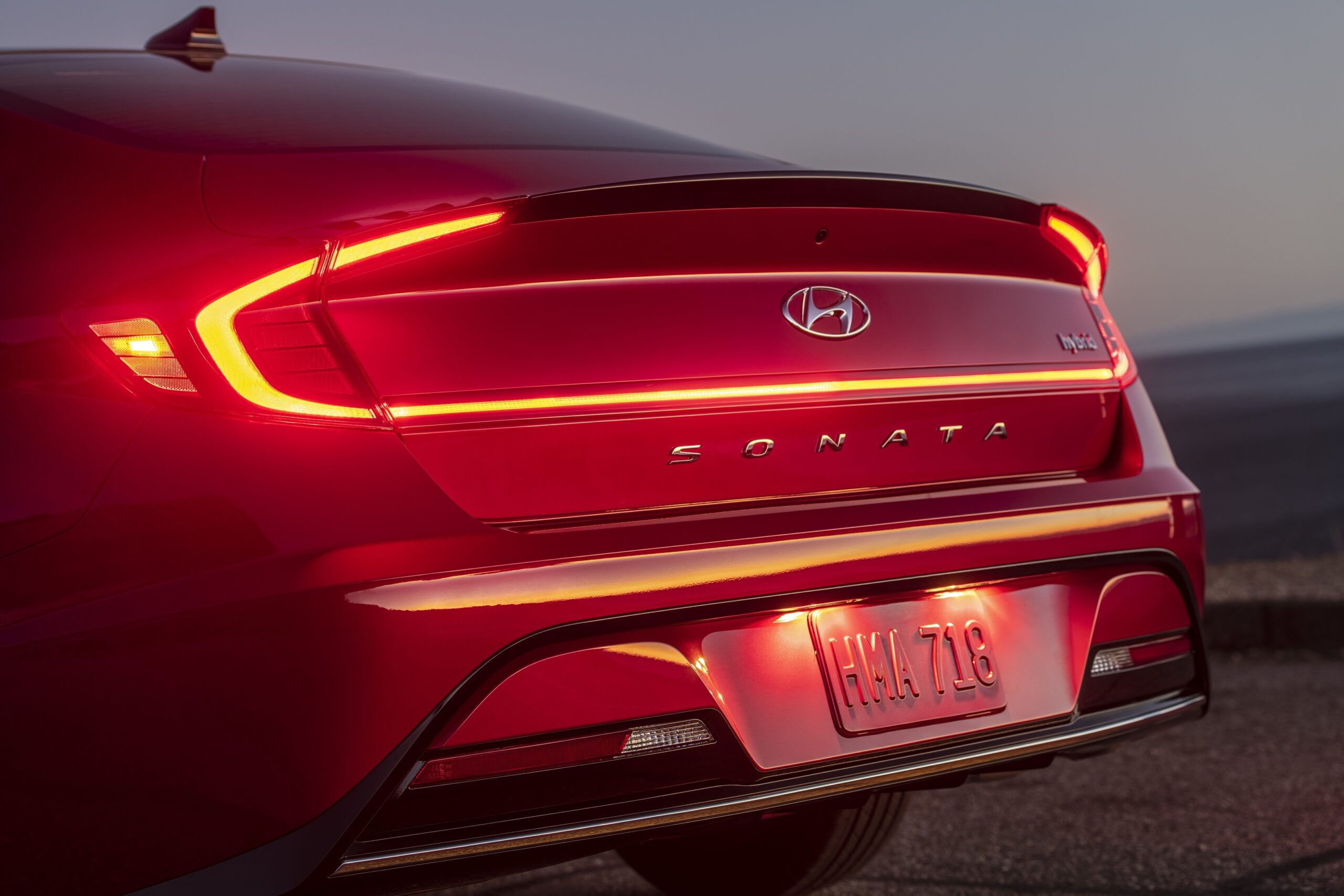 The wide horizontal line that extends across the center of the trunk, is actually an LED strip that connects each brake light. 
