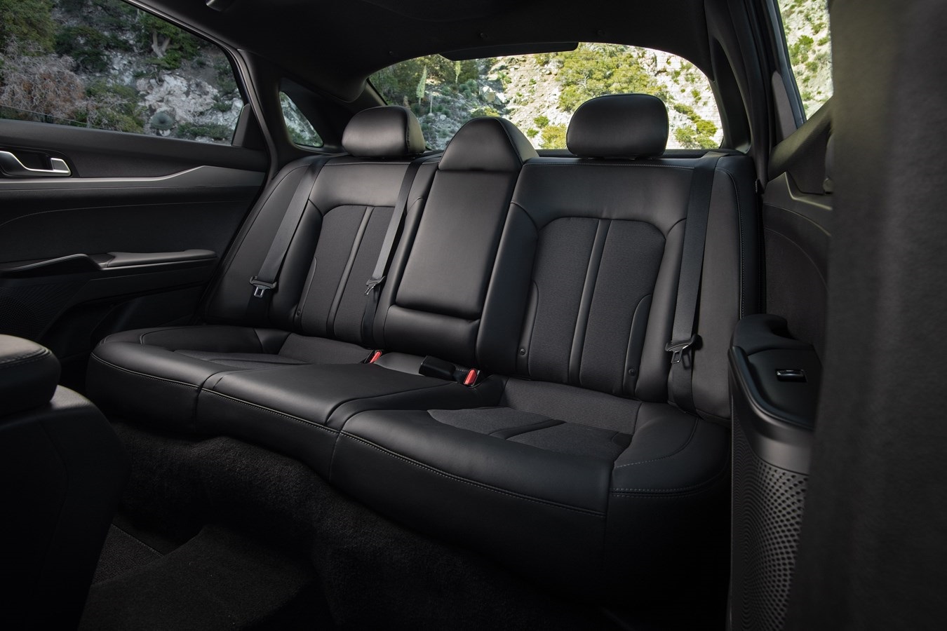 The K5 back seat has comfortable dimensions for adults