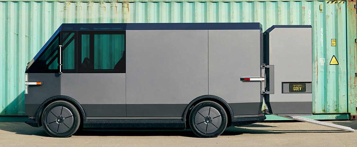  A Canoo multi-purpose delivery vehicle 