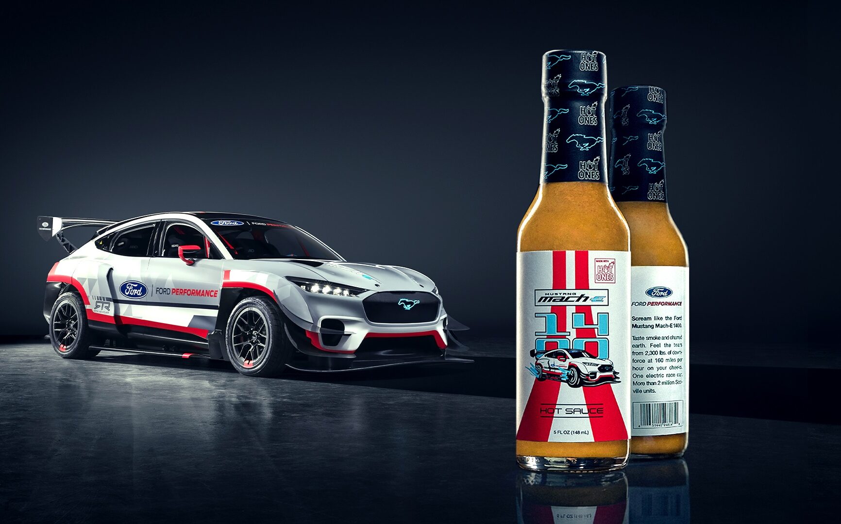 Mustang Mach-E hot sauce promo.