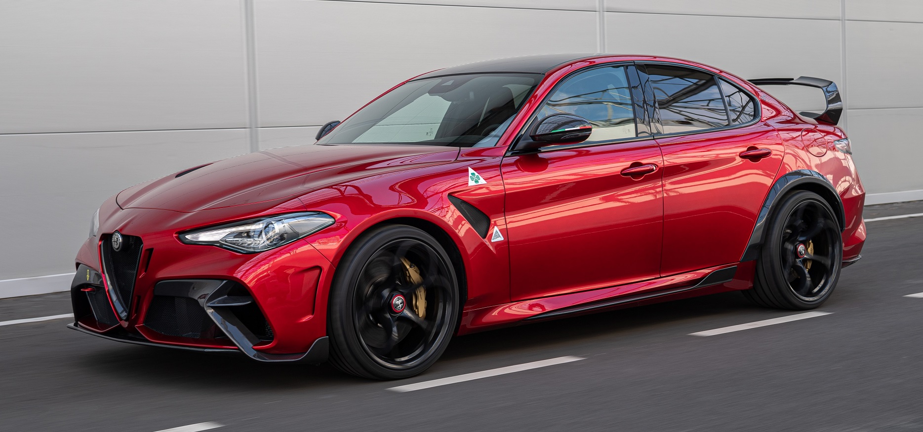 A red Alfa Romeo Giulia GTA