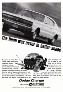 A 1966 print ad for the Dodge Charger
