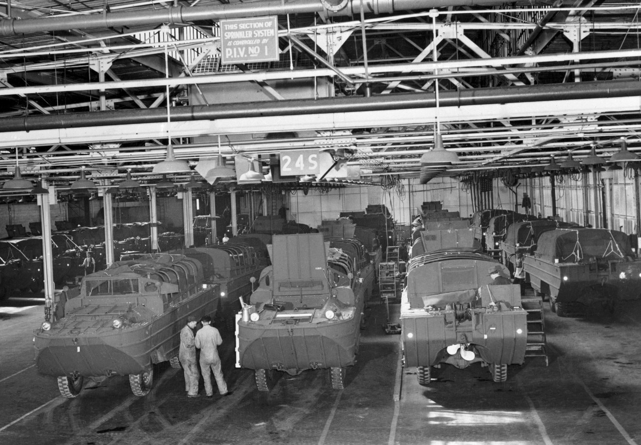 GMC Ducks on the assembly line in 1943