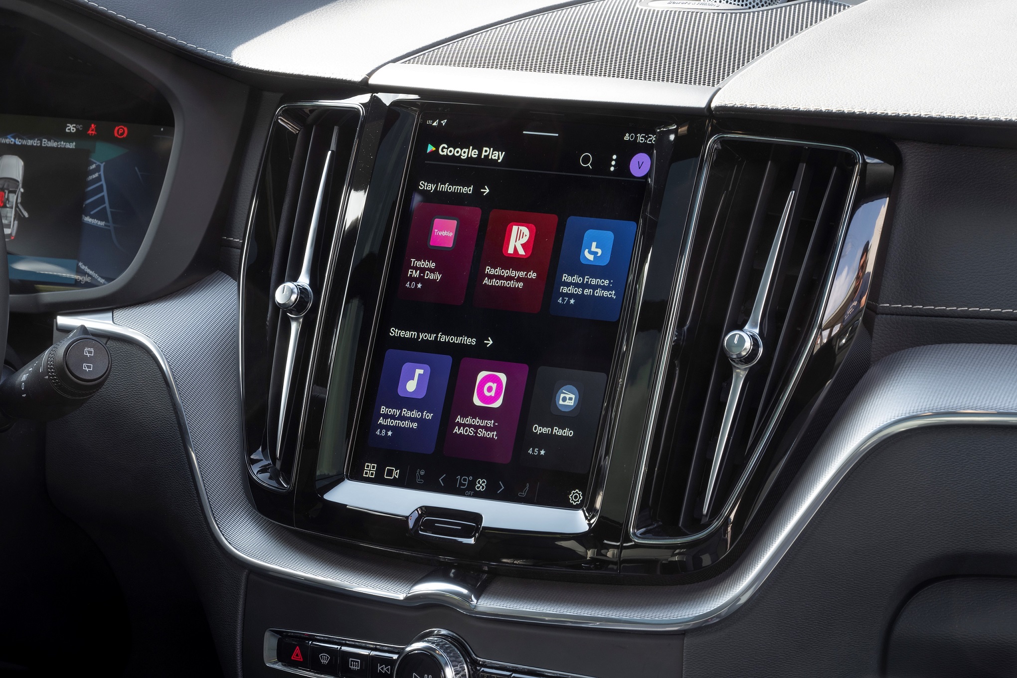The 9-inch touchscreen in the Volvo instrument panel
