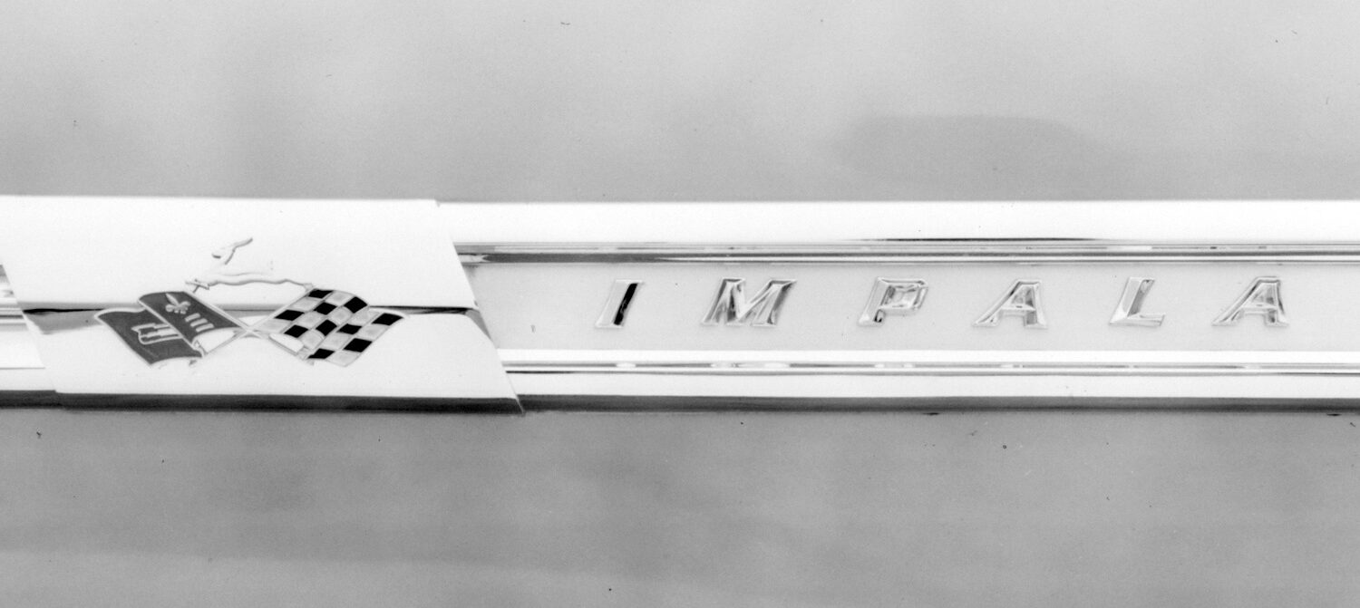 The 1959 Chevrolet Impala logo and nameplate