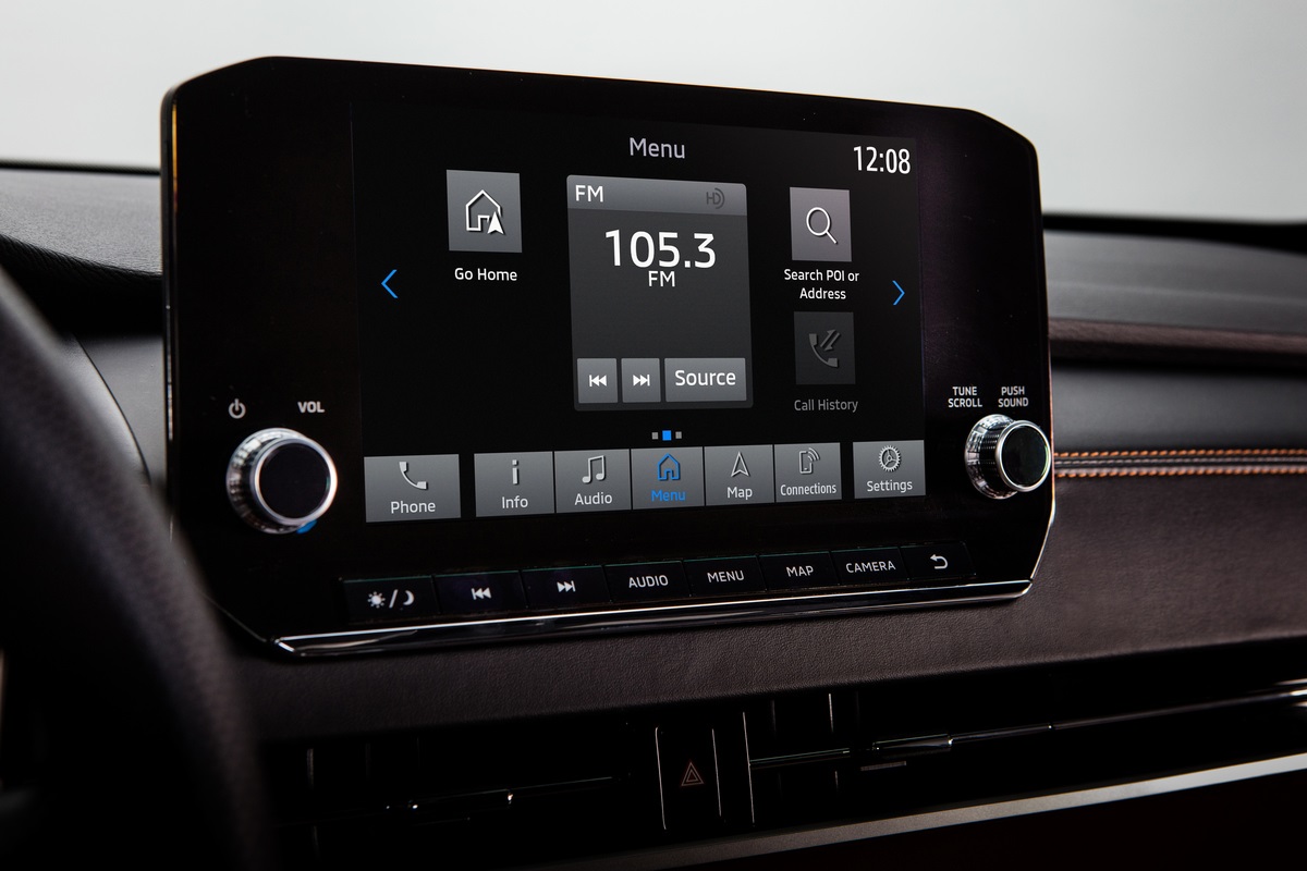 The 9-inch infotainment touchscreen