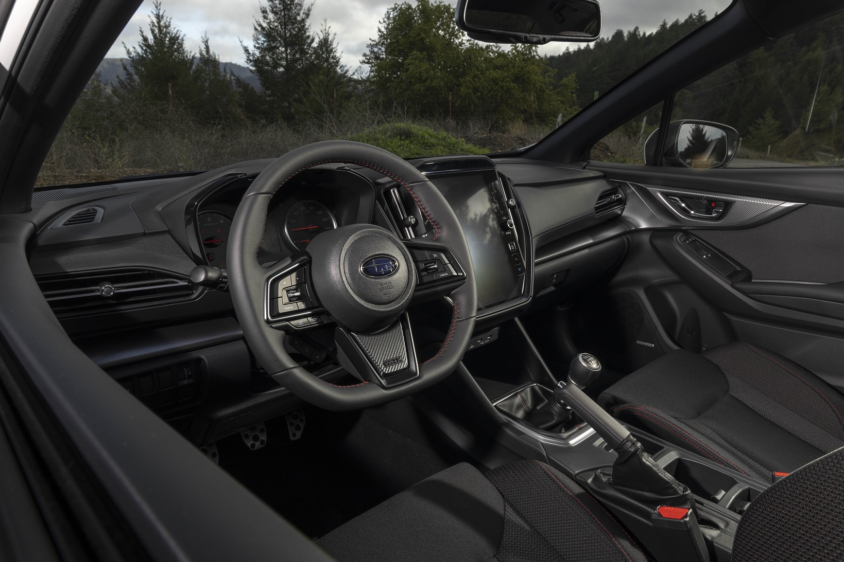 The driver area of the 2022 WRX