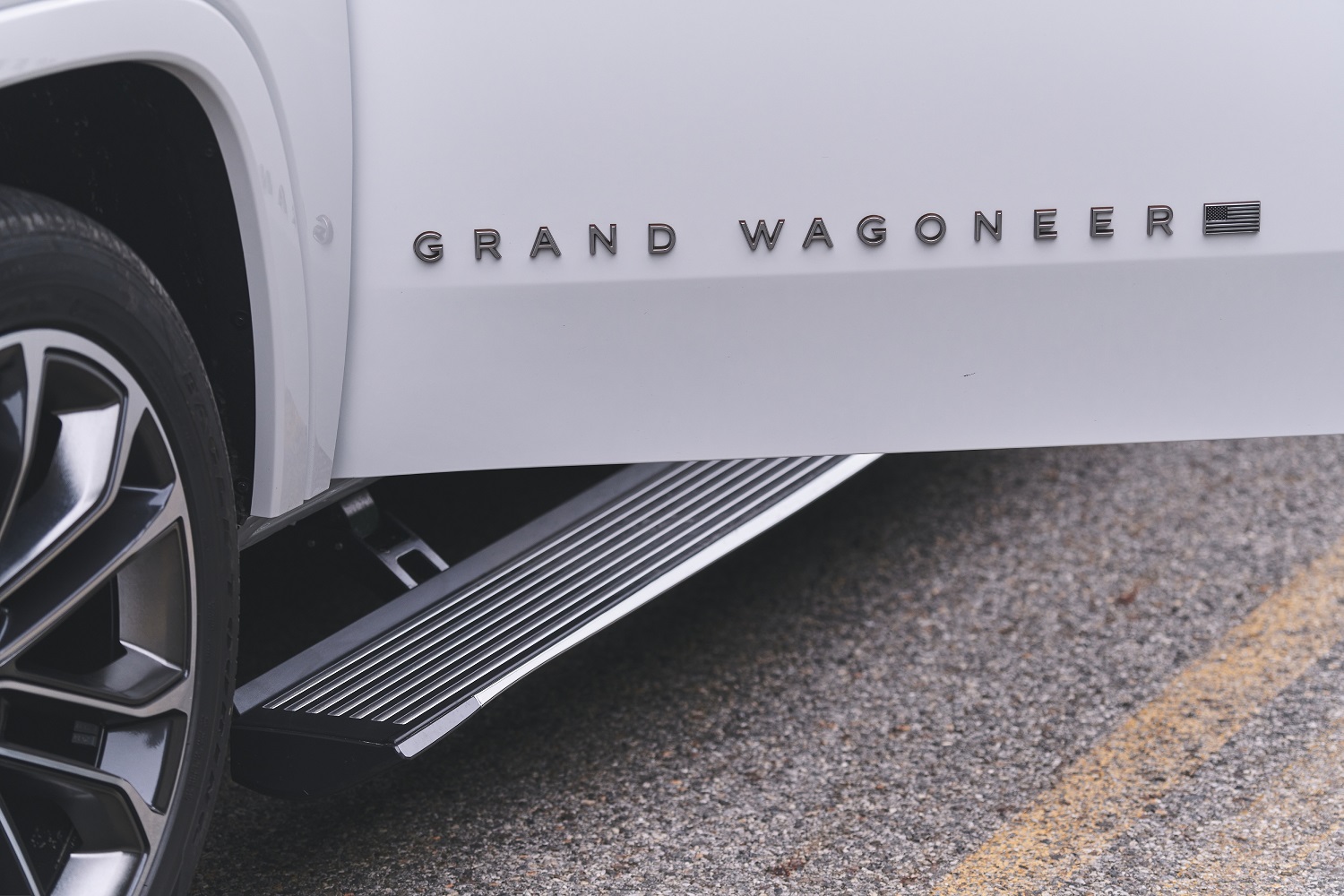 Power running boards lower to a convenient step-aboard height.
