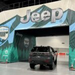 The entry archway to the Camp Jeep ride inside the convention center