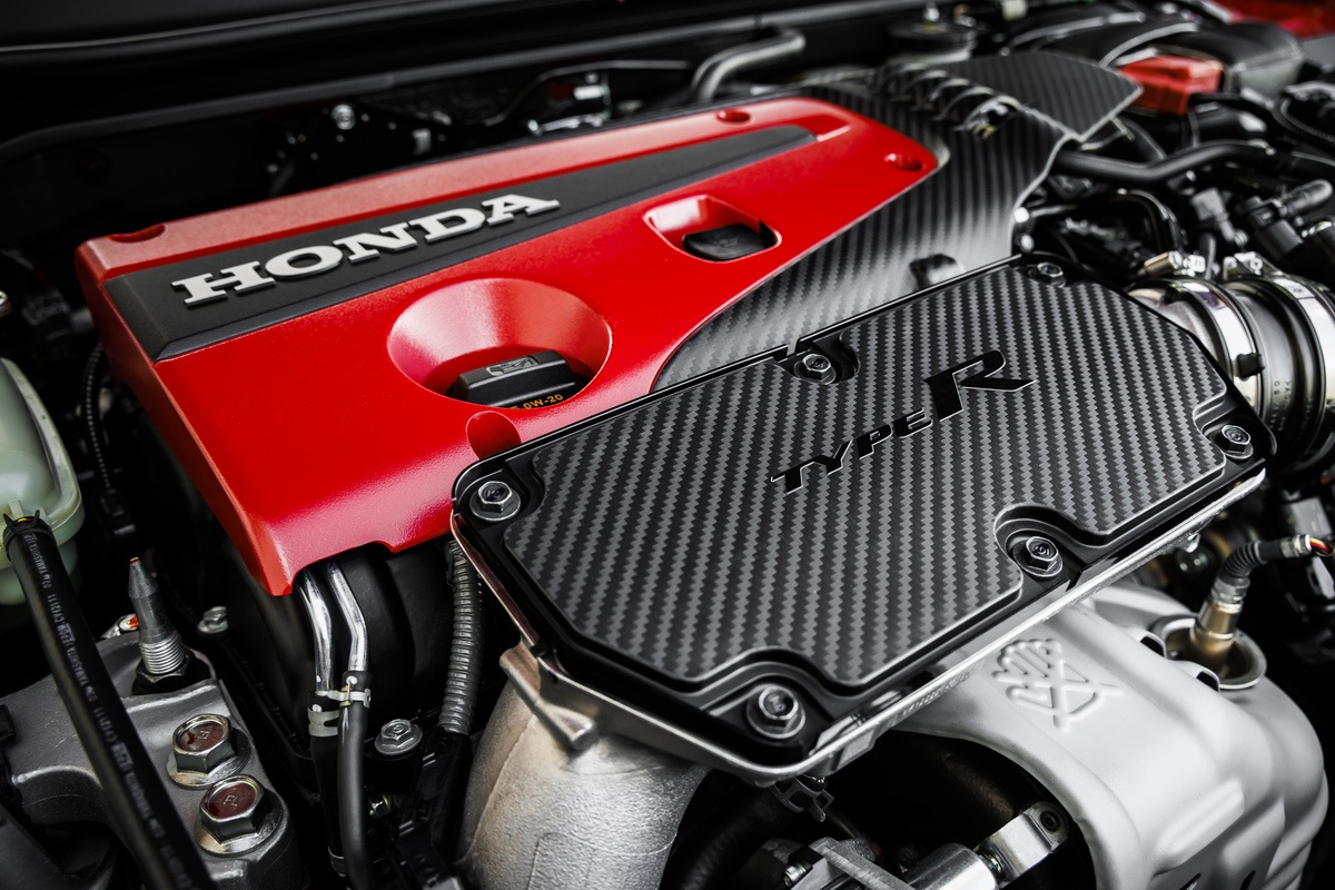 The Type R engine has a red "Honda" 