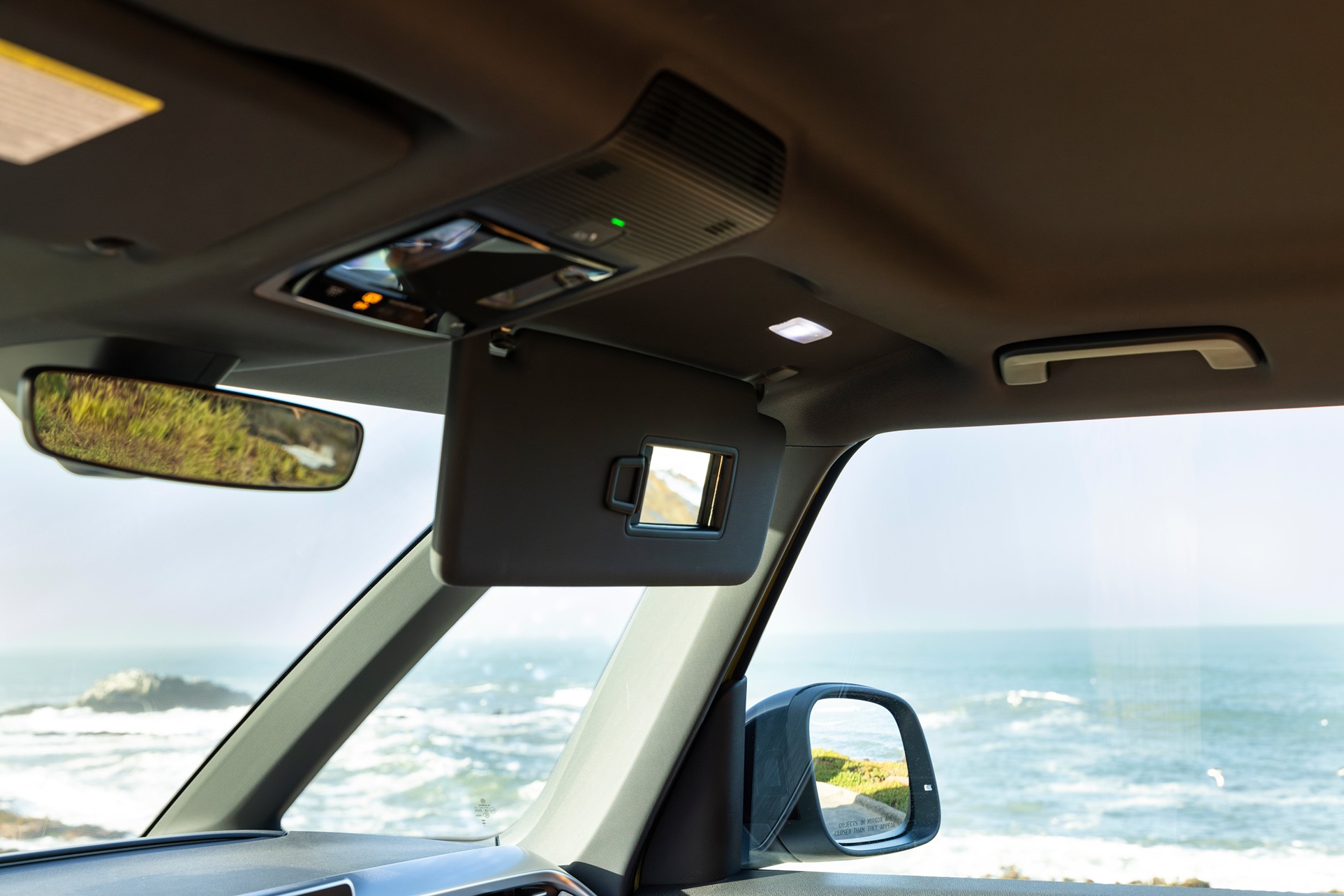 Despite the forked windshield pillars, driver sightlines are 180 degrees open. 