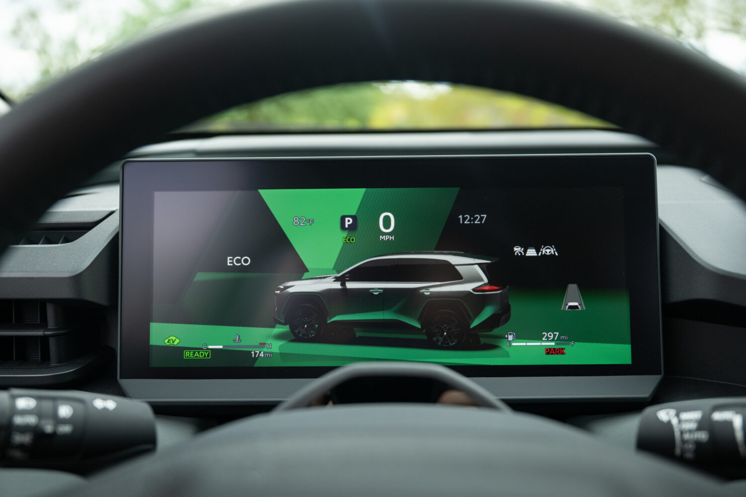 The Woodland has a 3D panoramic view monitor with multi-terrain monitor.