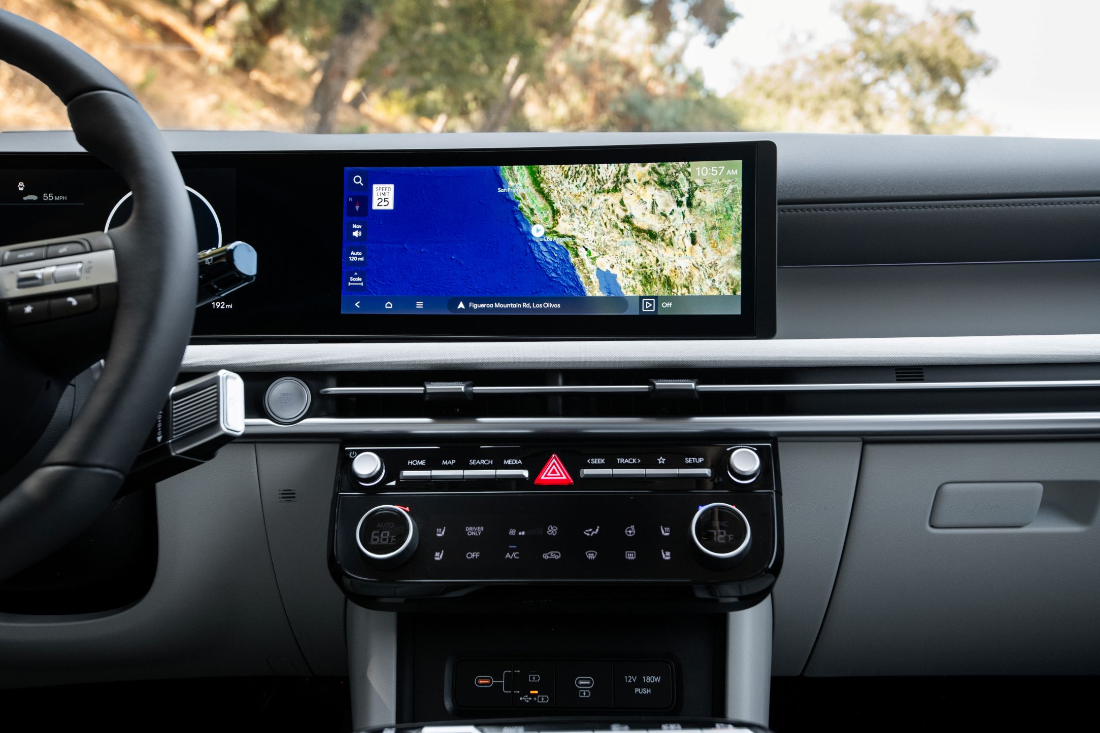 Looking at the wide navigation screen