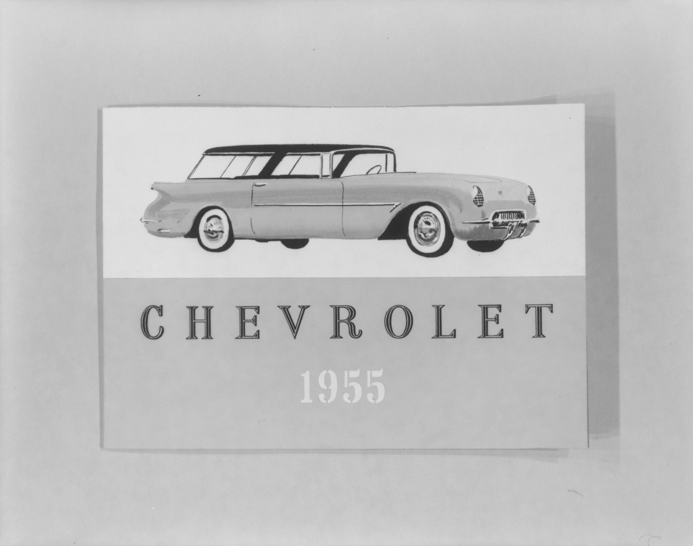 1955 Chevrolet Corvette Nomad brochure cover. With the 1955 date, did GM expect the Corvette Nomad to go into production?
