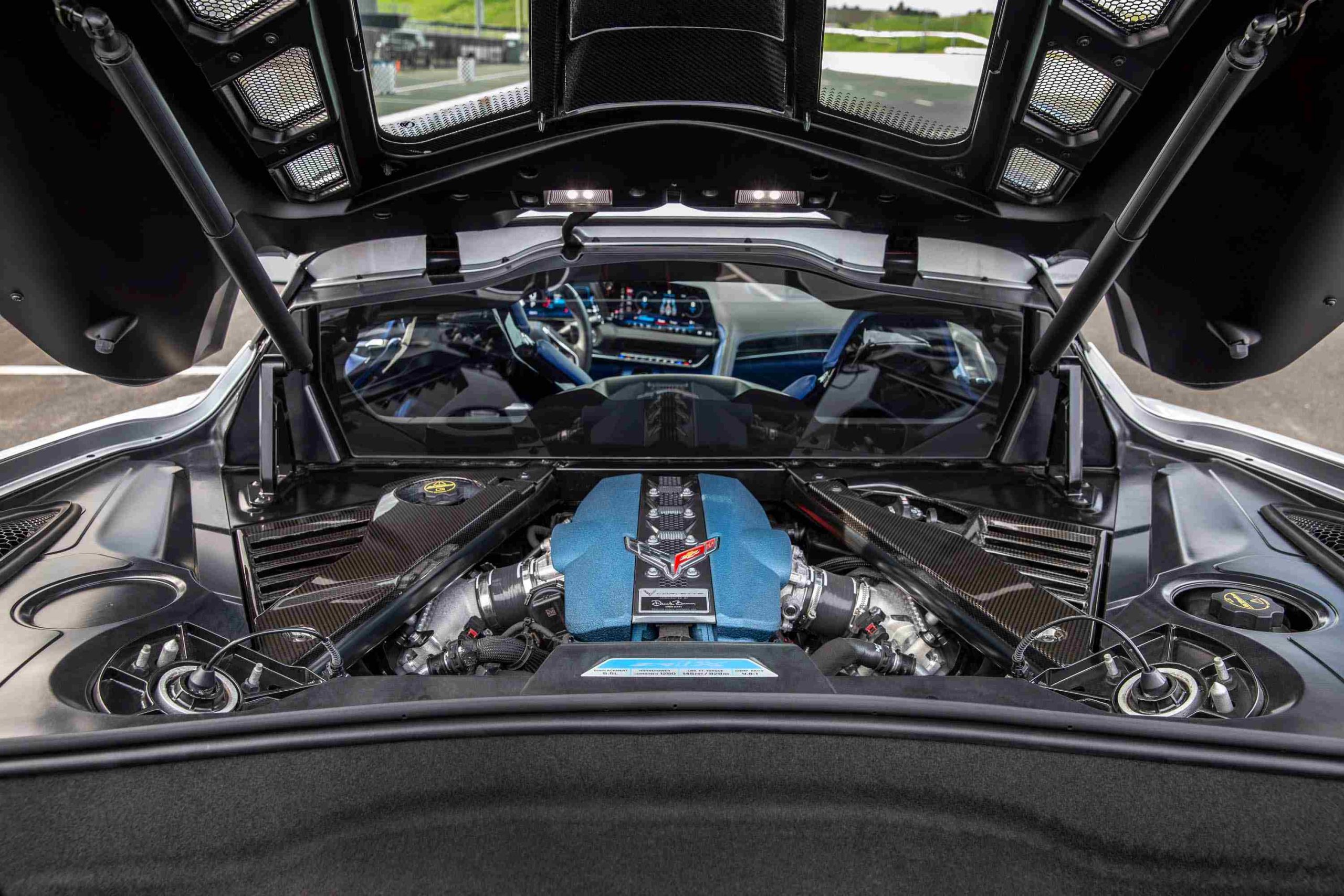 The 5.5-liter twin turbocharged and direct-injected V-8, with engine dress-up kit.