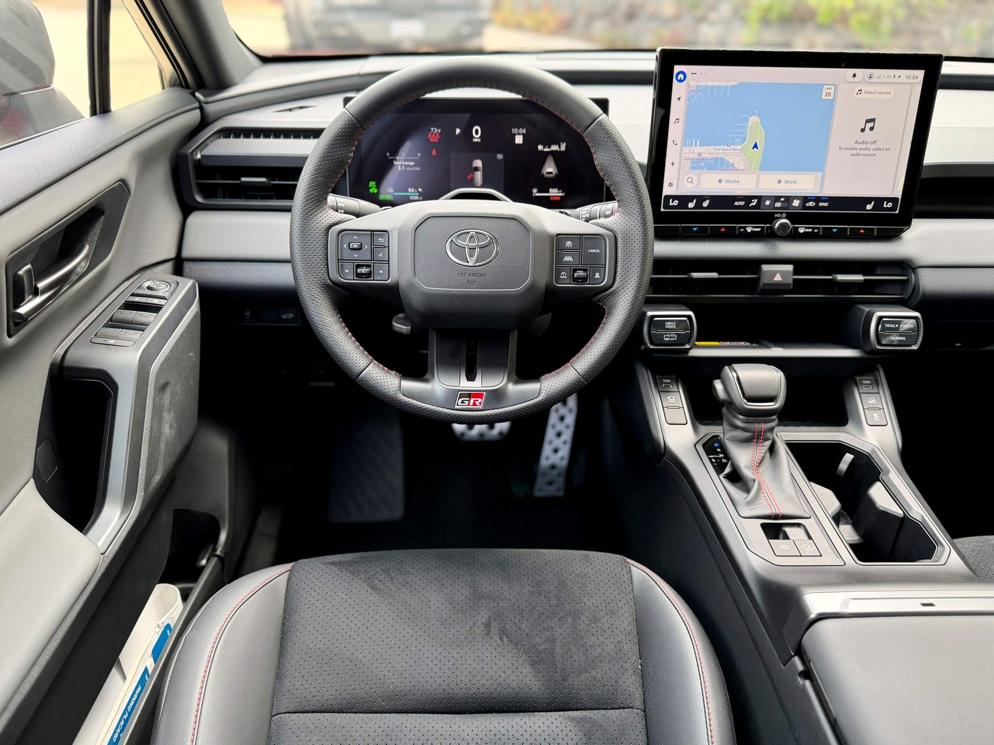 Looking at the driver area of the GR Sport