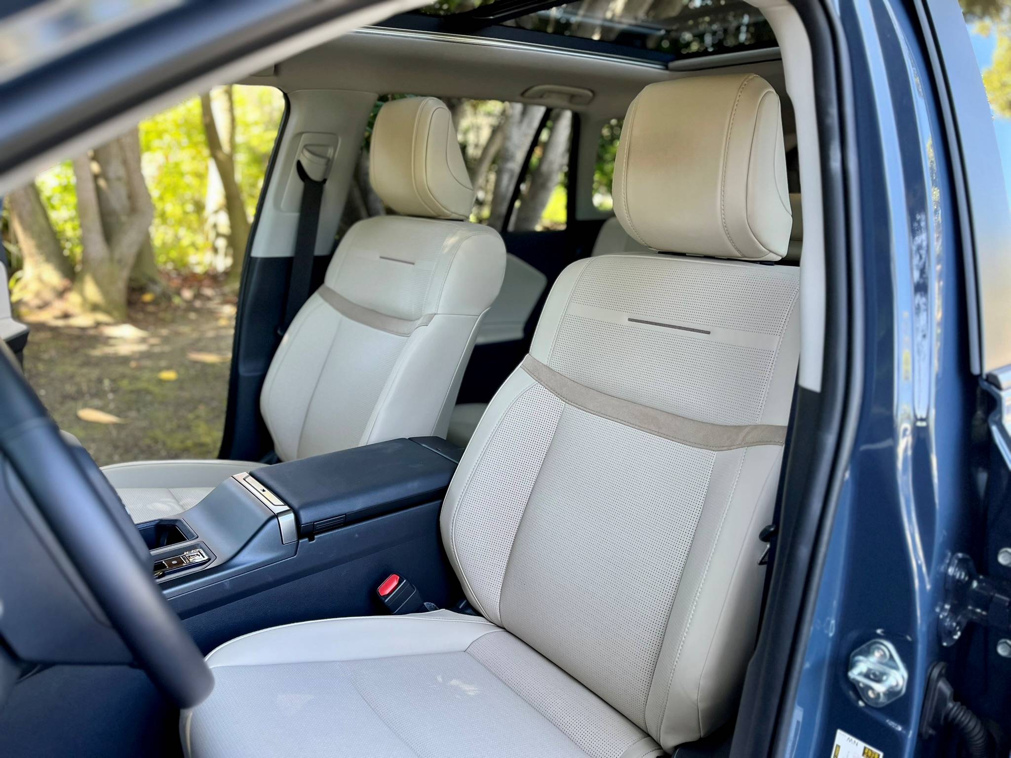 The Harvest Beige SofTex front seats